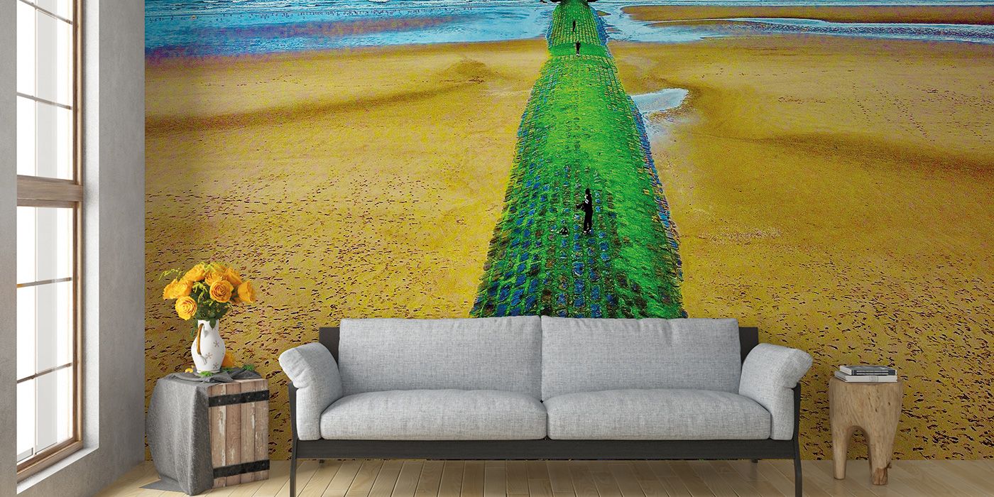 Drohnenaufnahmen als Fototapete