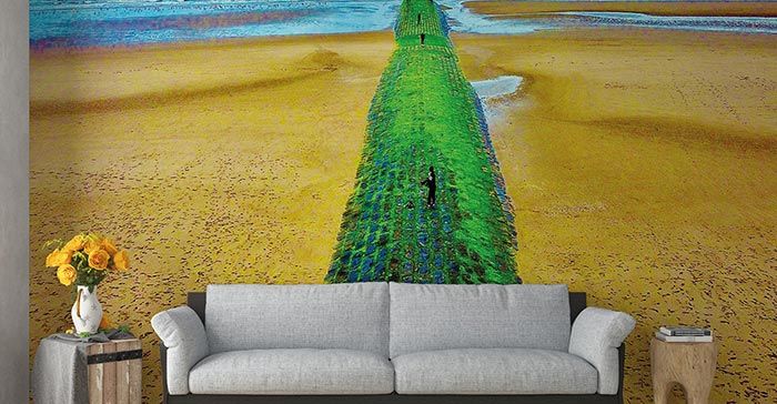 Drohnenaufnahmen als Fototapete