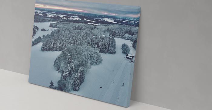 Drohnenfotos als Leinwand